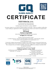 Uldo Certificate IFS FOOD EN v8 2026